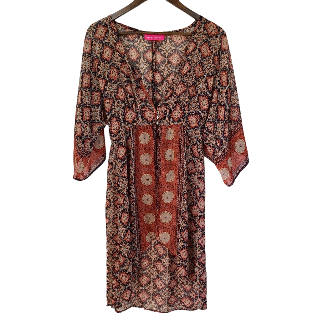 Pookie & Sebastian Boho Kimono Swim Coverup Maximalist